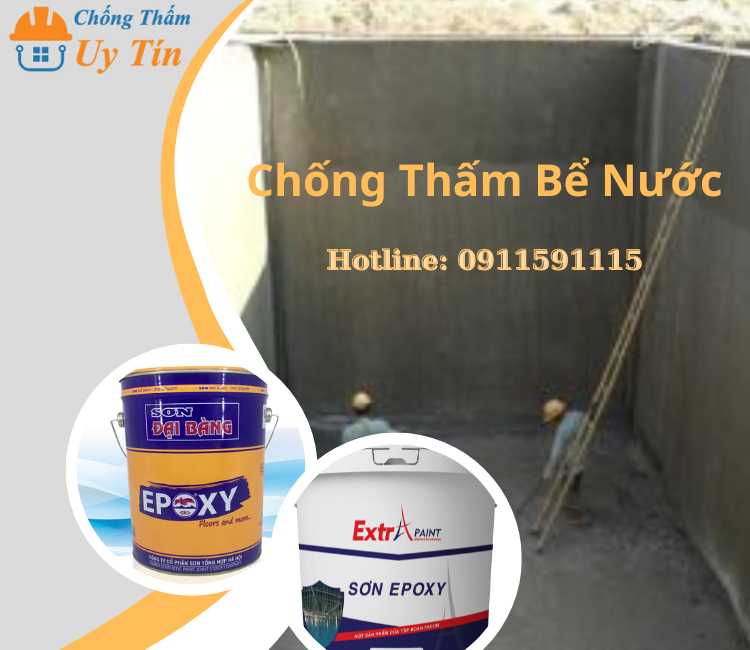 chống thấm bể nước bằng sơn epoxy