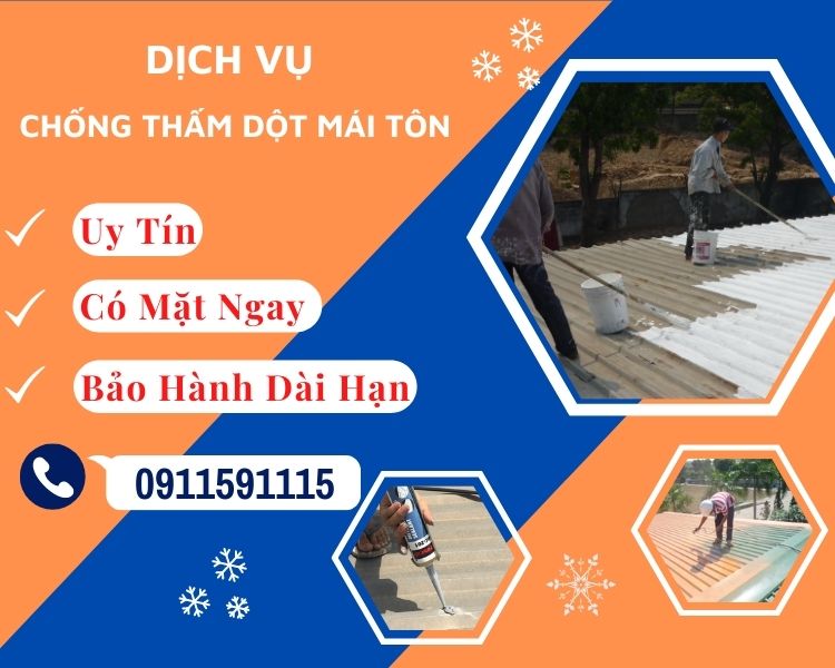 dịch vụ chống thấm dột mái tôn