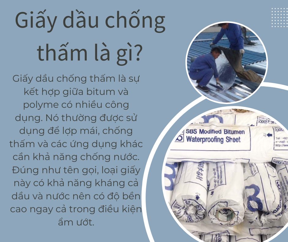 Giấy dầu chống thấm là gì?