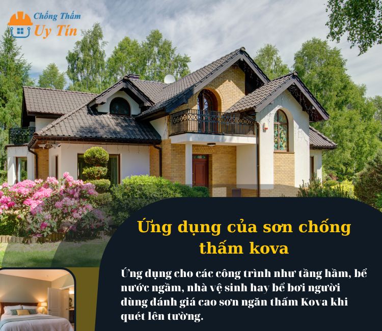 ứng dụng của sơn chống thấm kova