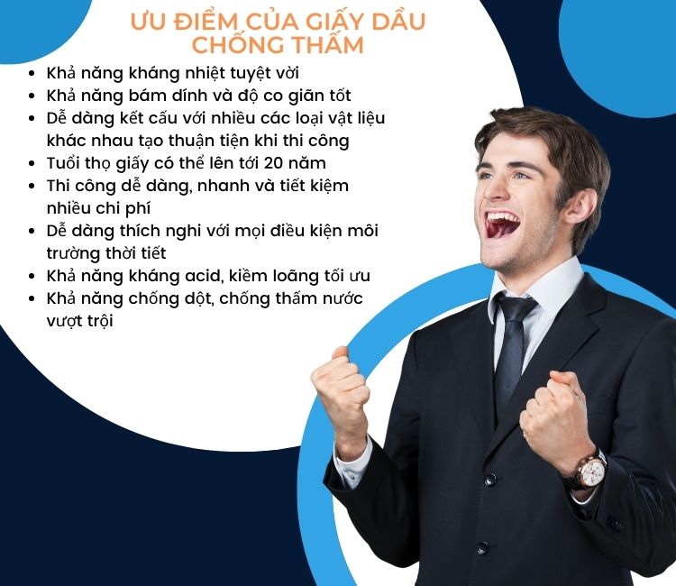 ưu điểm của giấy dầu chống thấm
