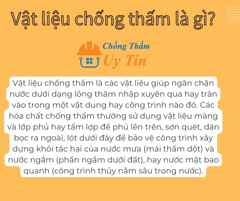 Vật liệu chống thấm là gì?